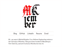 Tablet Screenshot of mitchellkember.com